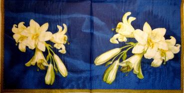 042 Lilies - 3 ply (blue)